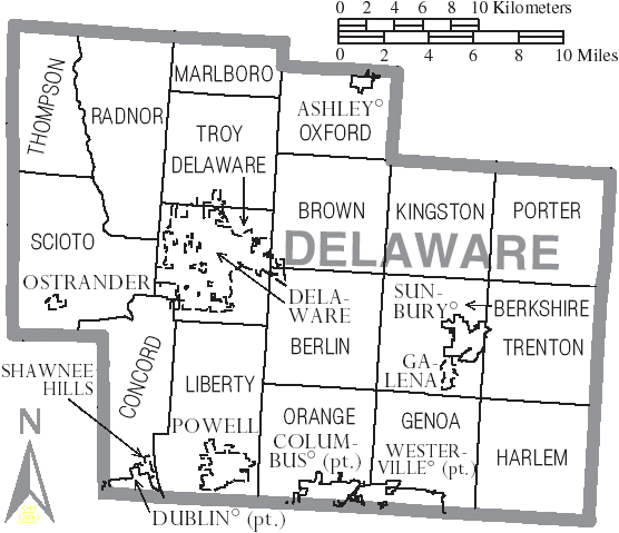 File:Map of Delaware County Ohio With Municipal and Township Labels.PNG