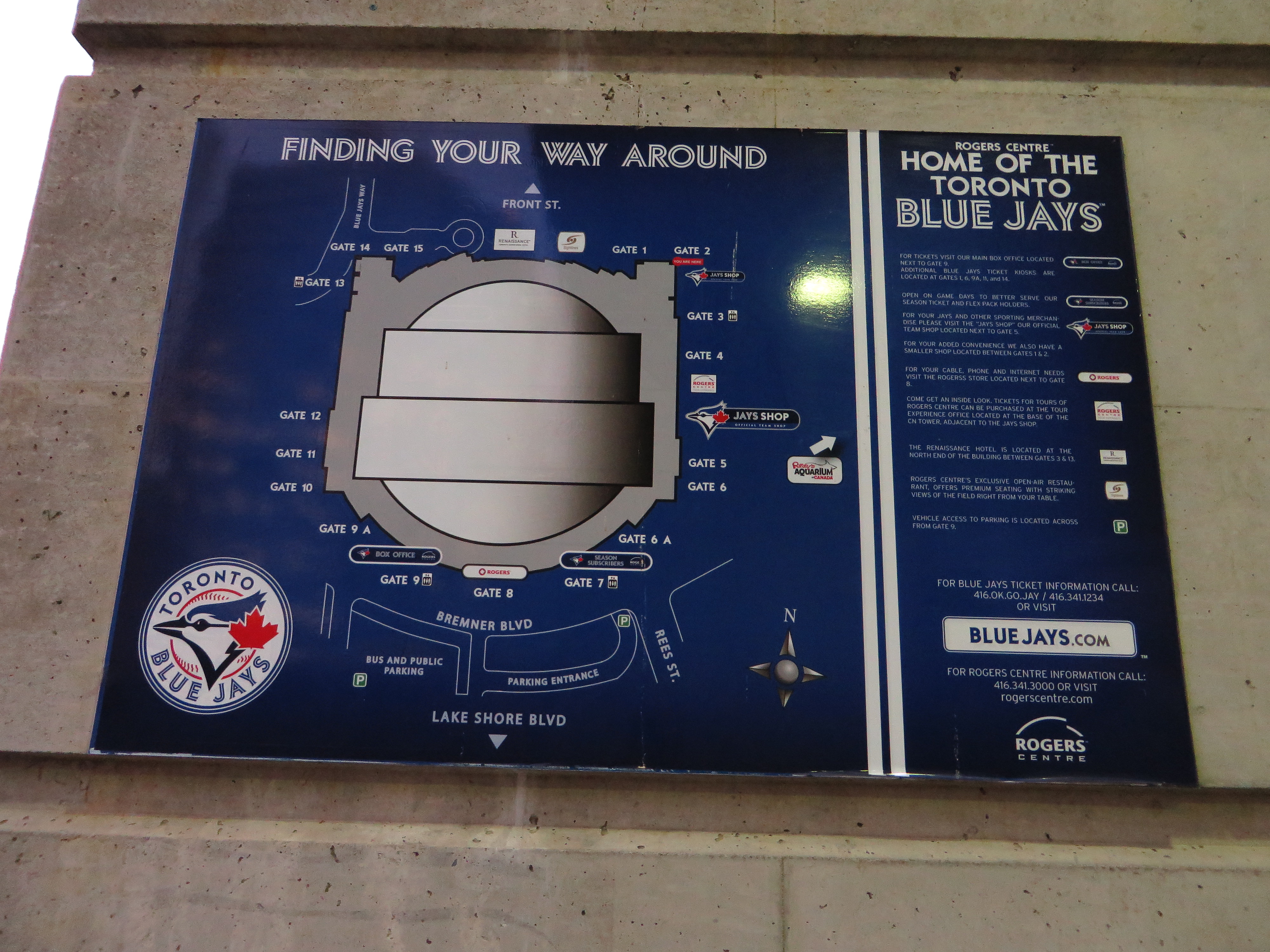 Rogers centre parking map - Map of Rogers centre parking (Canada)