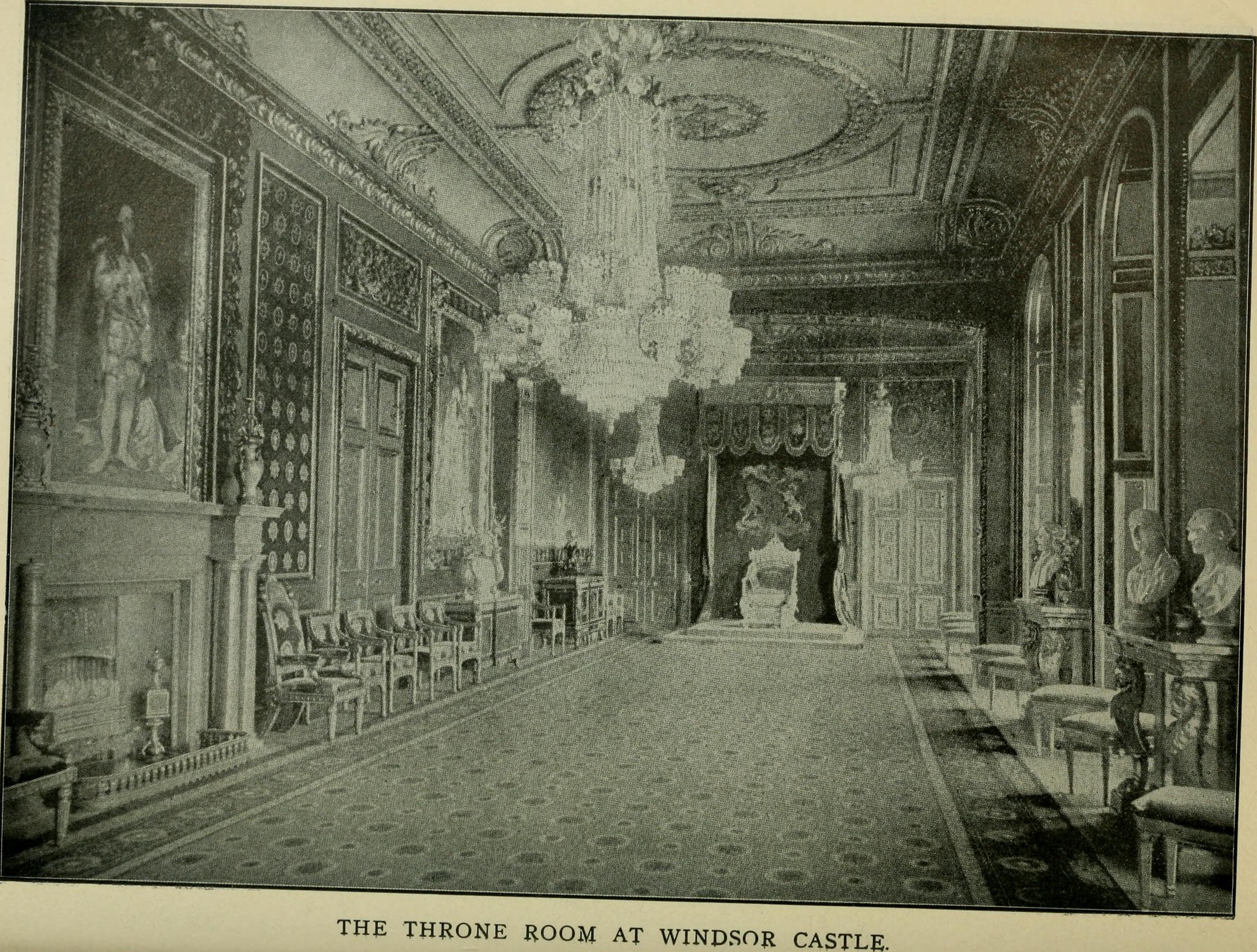 File The Throne Room At Windsor Castle C 1901 Jpg