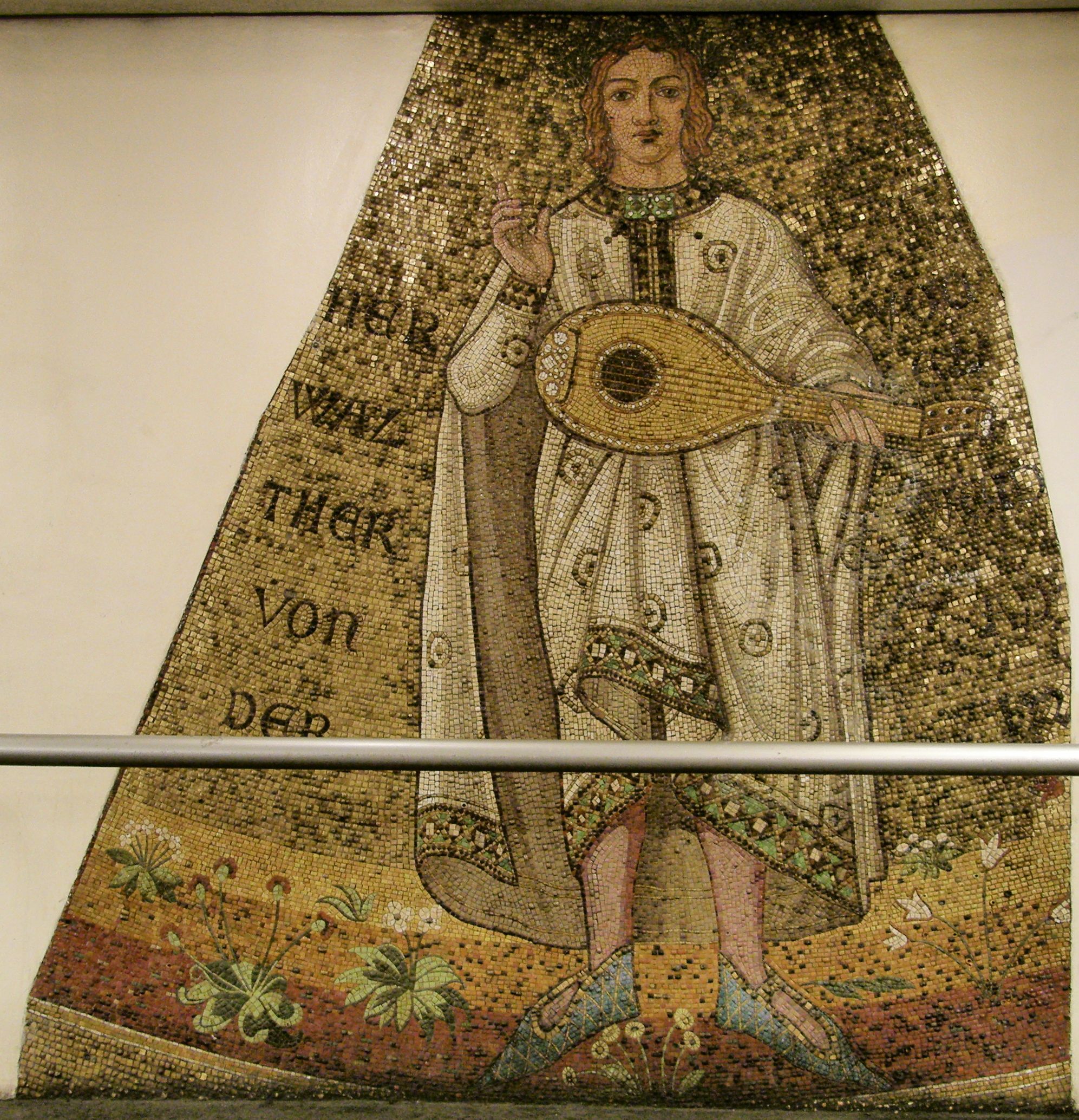 Mosaico de Walther von der Vogelweide, datado de [[1903