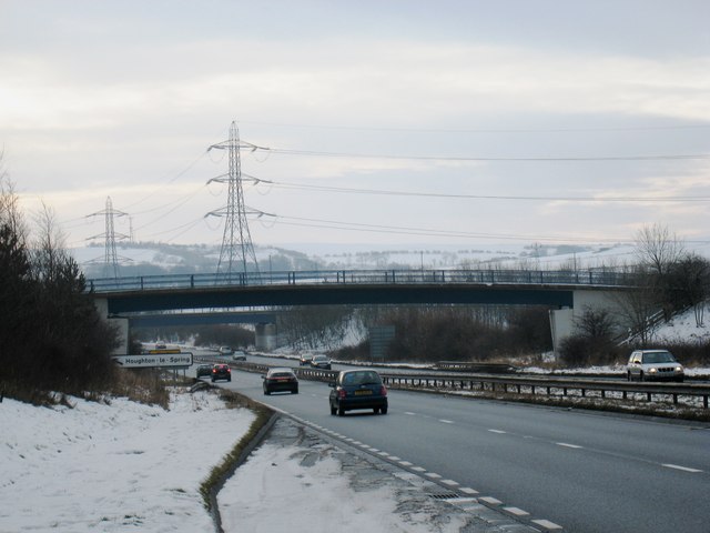 File:Bridge over the A19 near Middle Herrington Farm - geograph.org.uk - 1633825.jpg