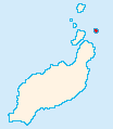 Beliggenhet nord for Lanzarote