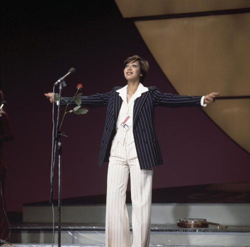 Eurovision Song Contest 1976 rehearsals - Netherlands - Sandra Reemer 07