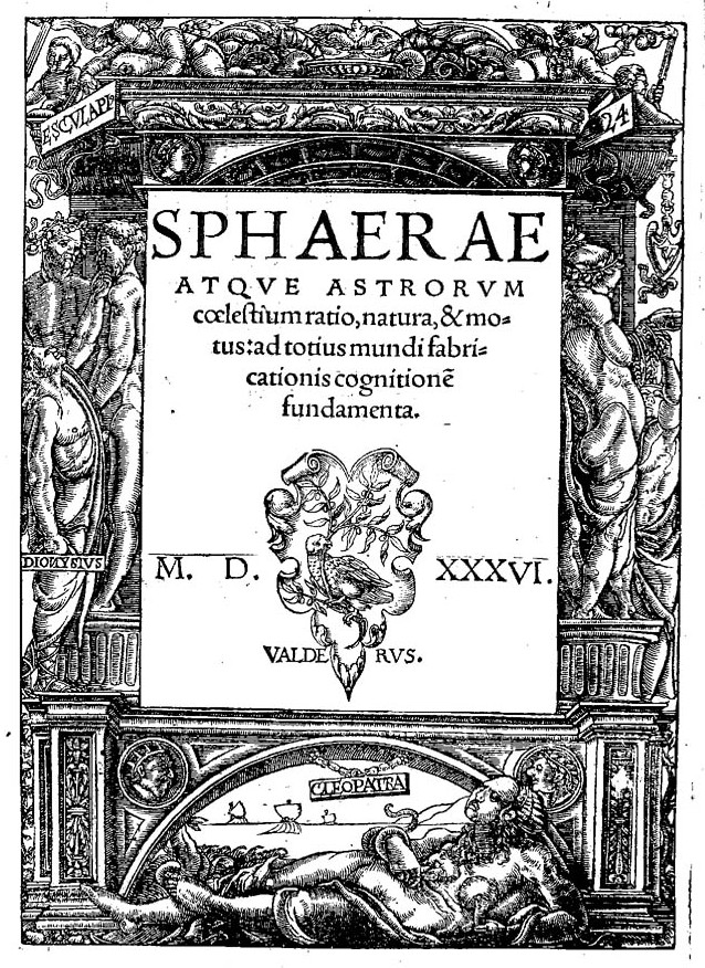 ''Sphaerae atque astrorum coelestium ratio, natura, et motus'', 1536