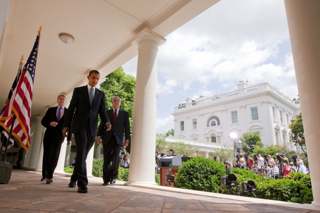 File:President Barack Obama with William Reilly and Bob Graham.jpg