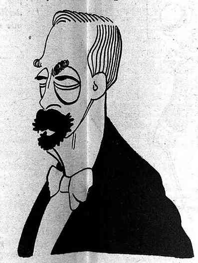 Caricaturizado por Bagaría (1908)