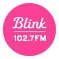 WNEW first logo as "Blink 102.7"