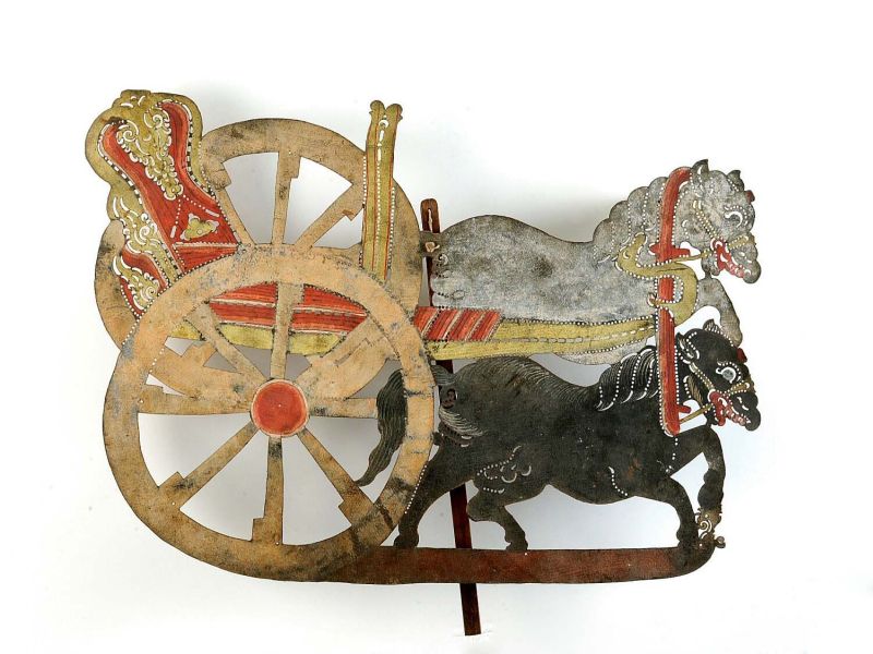 File:COLLECTIE TROPENMUSEUM Wajangfiguur van karbouwenhuid voorstellende een wagen met twee paarden TMnr 809-167k.jpg