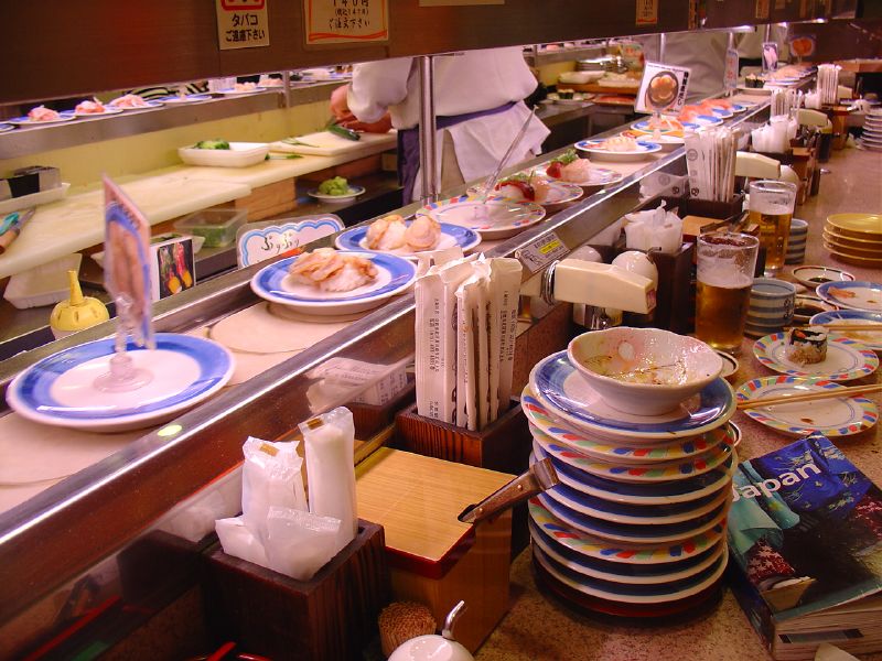 File Conveyor Belt Sushi By Everjean In Kyoto Jpg Wikimedia Commons