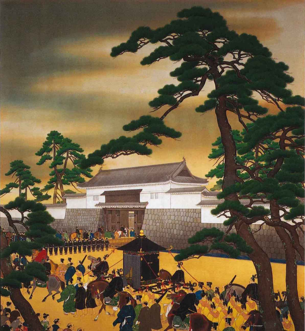 ファイル:Emperor's Visit to Dajokan by Kobori Tomoto (Meiji 