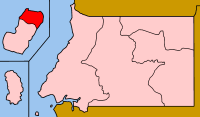 Harta provinciei Bioko Norte în cadrul statului Guineea Ecuatorială