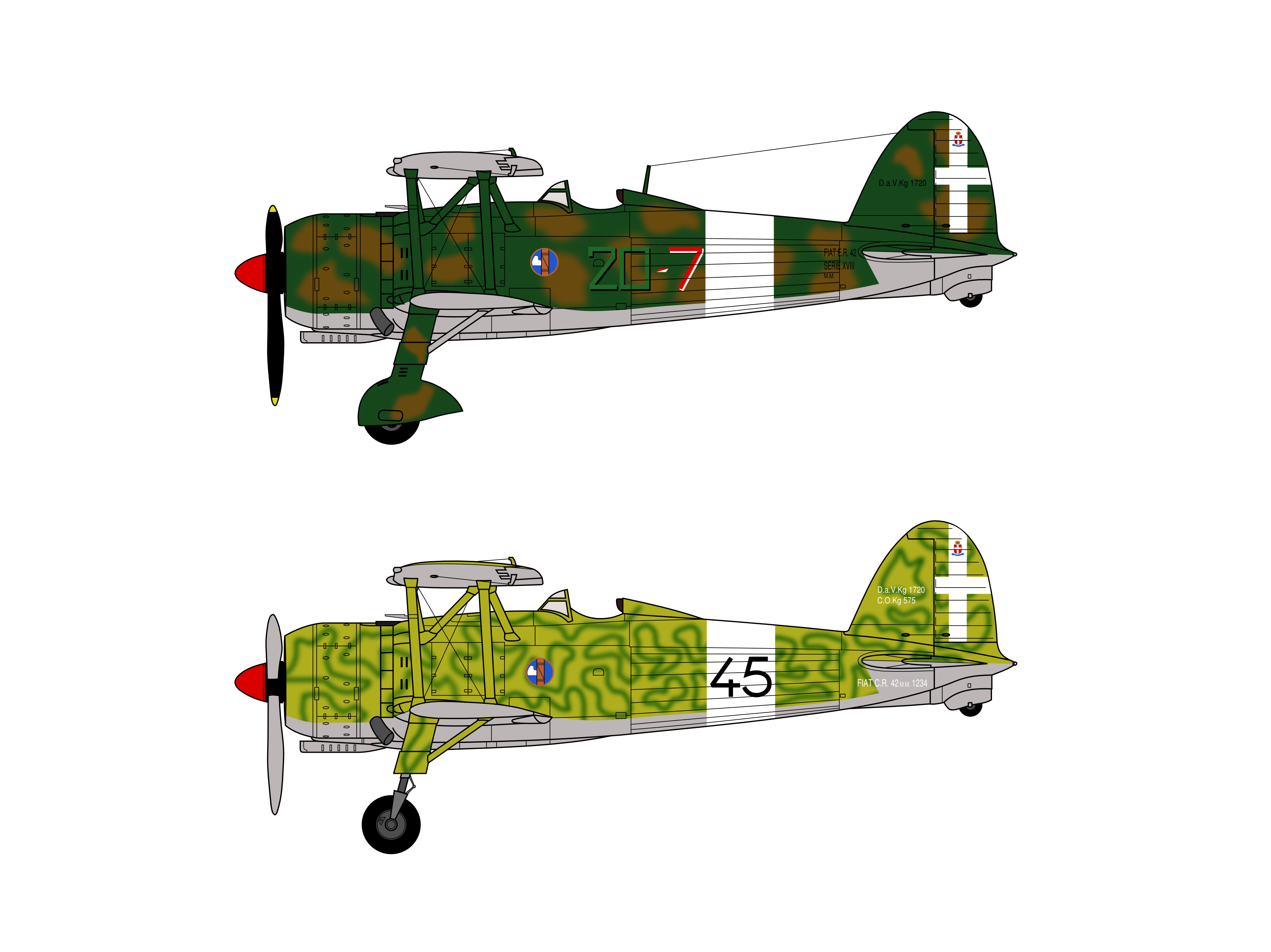 File Fiat C.R.42 Falco profiles 3 .png Wikimedia Commons