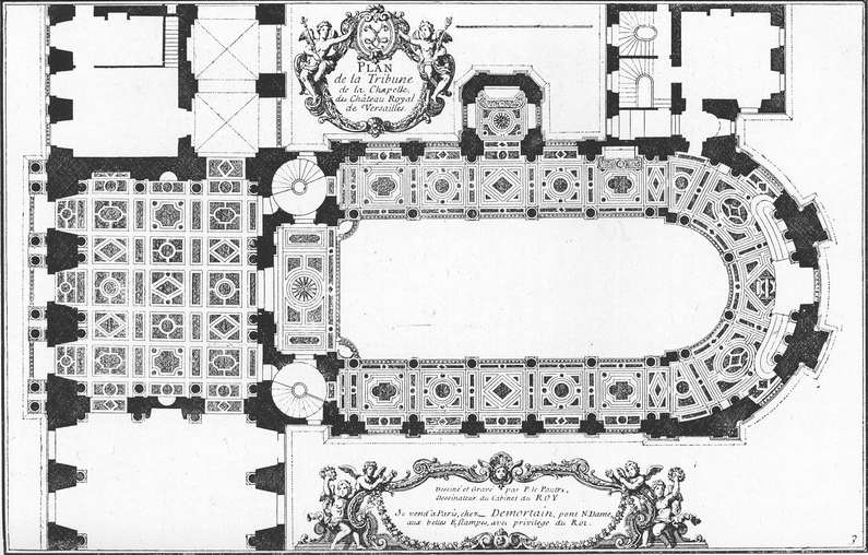 File:Floor plan of the Royal Chapel at Versailles in 1714 by Demortain.png