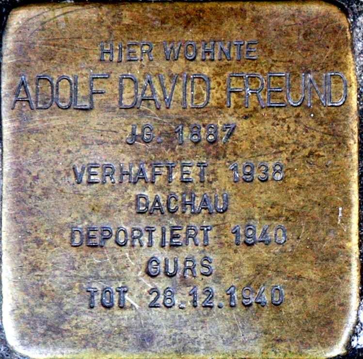 Heidelberg - Stolpersteine Adolf David Freund.jpg