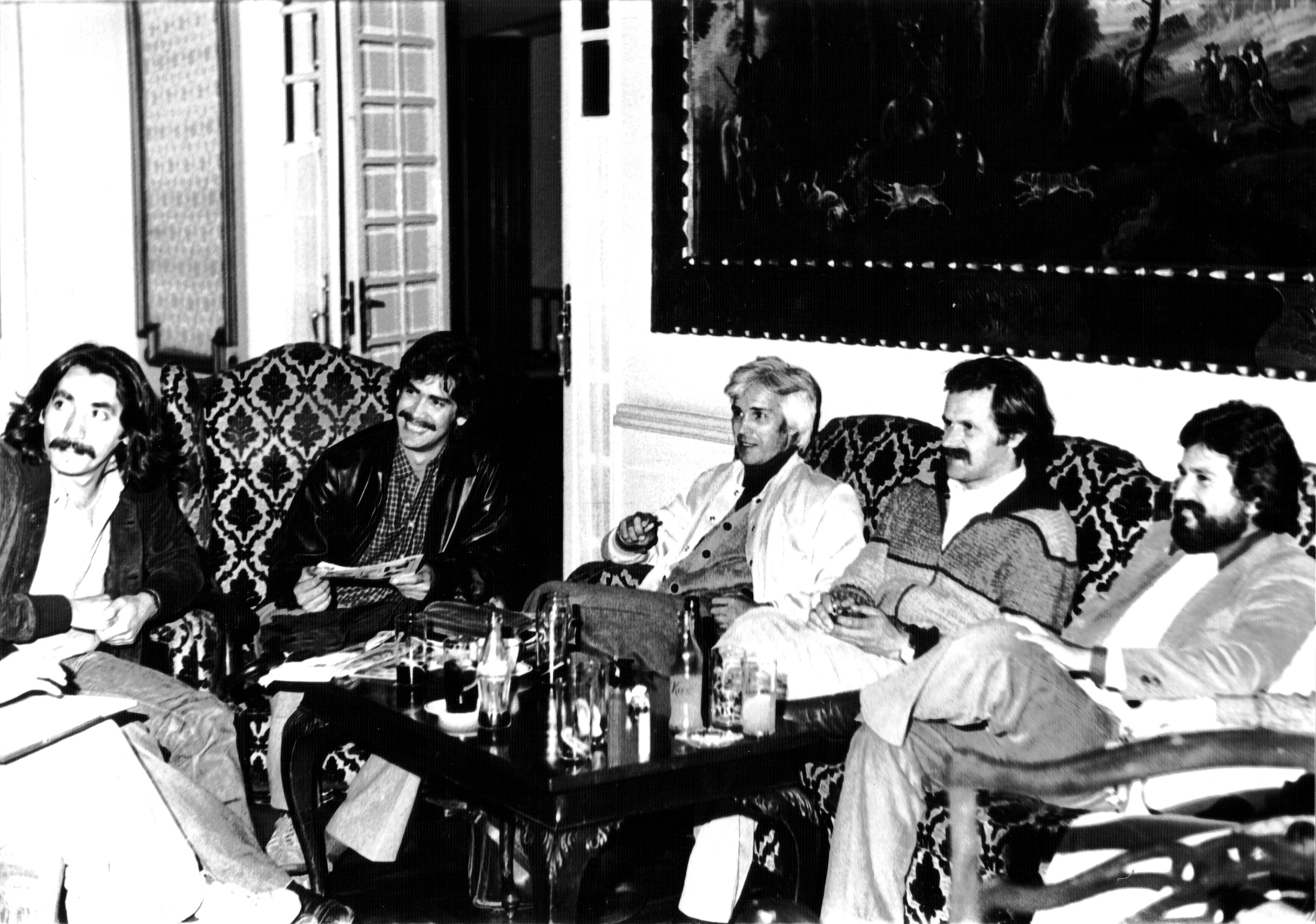 Indio Juan. Rueda de prensa junto a Quilapayún en Santander, 1979.