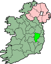 Karta med County Kildare markerat