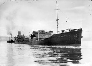 MV San Demetrio reached the Clyde in 1940 with a cargo of aviation spirit despite having been damaged by shellfire from the Admiral Scheer