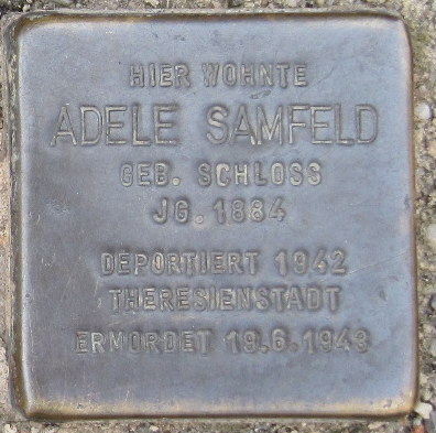 Mainbernheim Stolperstein Samfeld, Adele.jpg