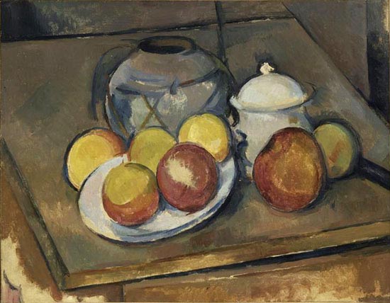 File:Paul Cézanne - Vase paillé, sucrier et pommes.jpg