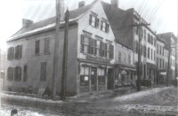 Quackenbush House as seen in 1890, the buildings to the right have since been replaced by an exit ramp of I-787. Qhouse1890.jpg