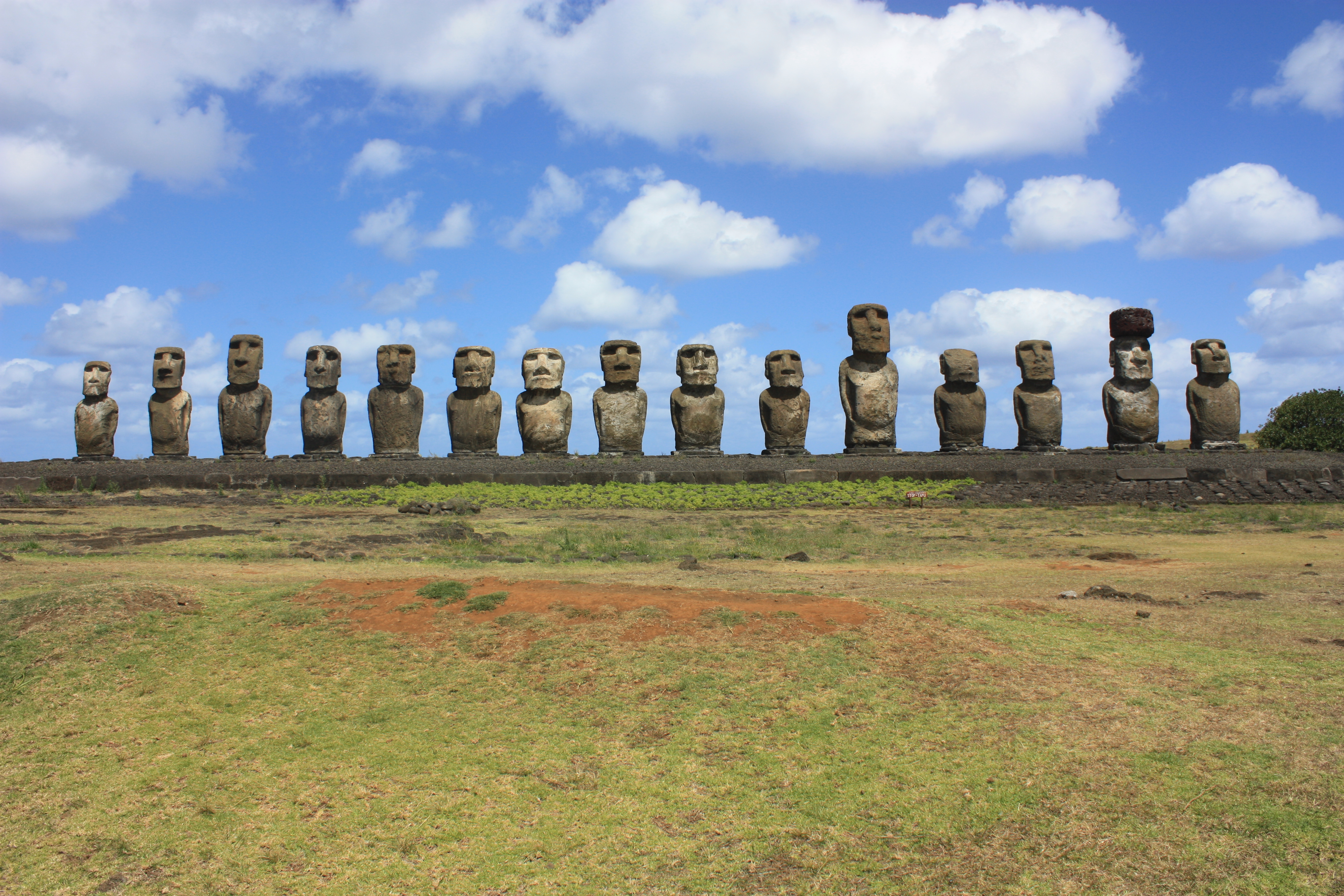 Ahu Akivi Moai Statue At Easter Island Of Chile Foto stock 