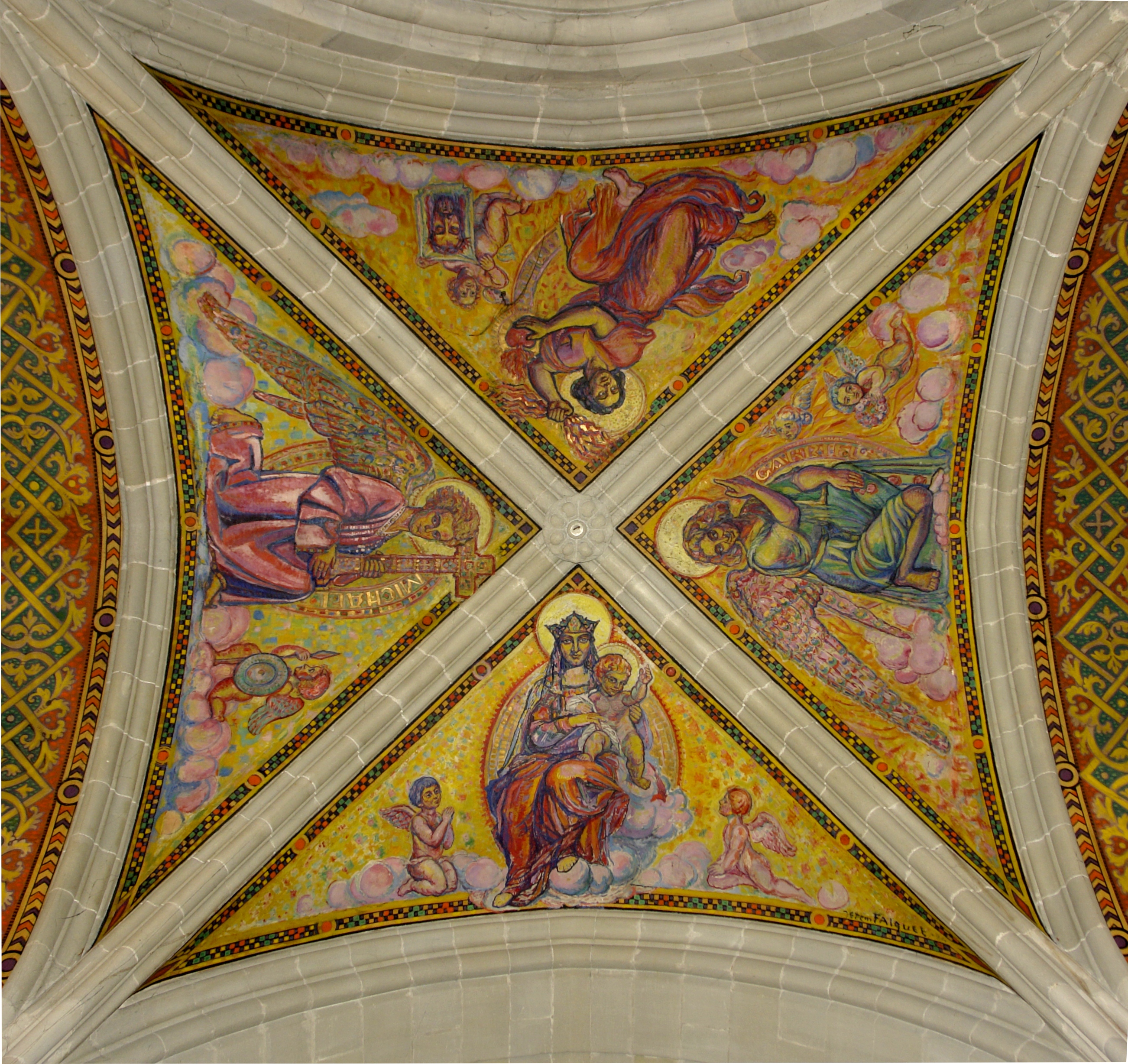 File Entrance Ceiling Notre Dame Basilica Geneva Jpg