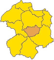 Poziția Borchen pe harta districtului Paderborn