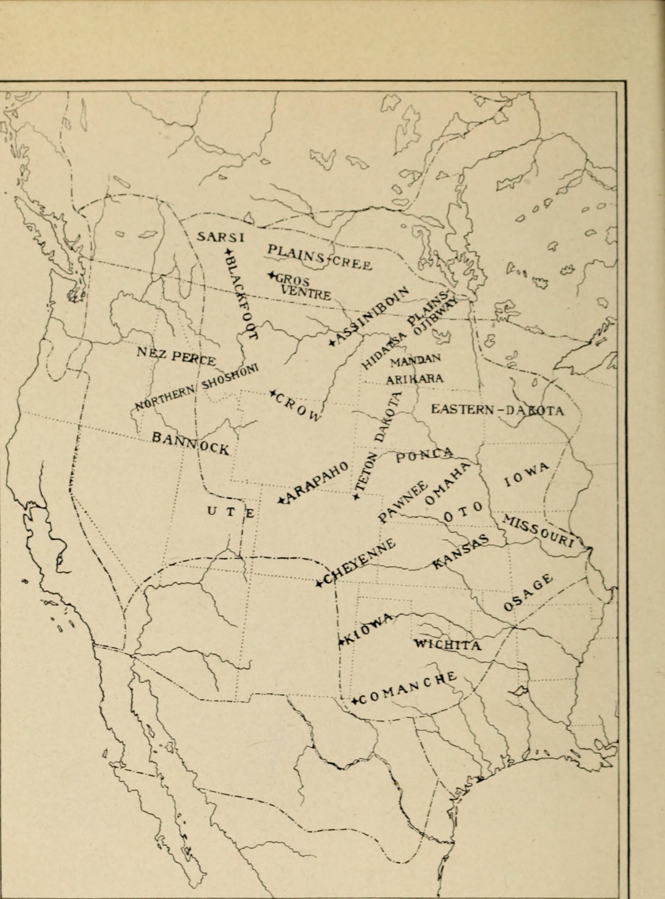 great plains indians map