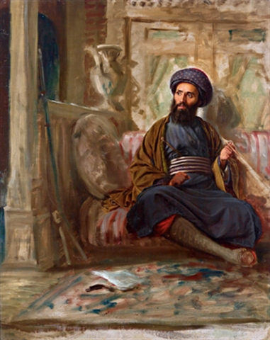 File:Orientalisches Interieur mit Rauchendem - Henning.jpg