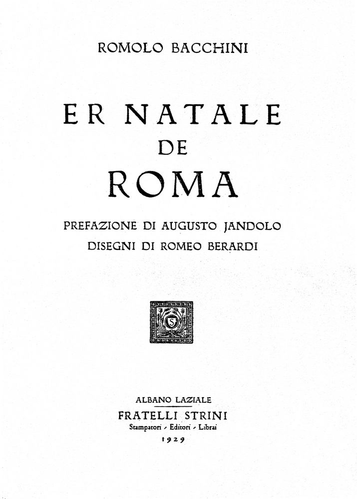 Poesie Di Natale In Romanesco.Er Natale De Roma Wikipedia