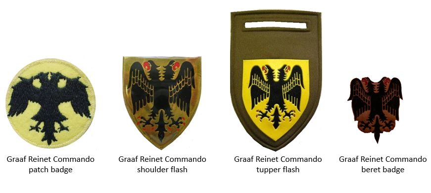 SADF дәуірі Graaf Reinet Commando айырым белгілері