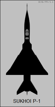 Sukhoi P-1 top-view silhouette.png