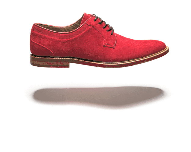 Aldo red derby suede mens shoe