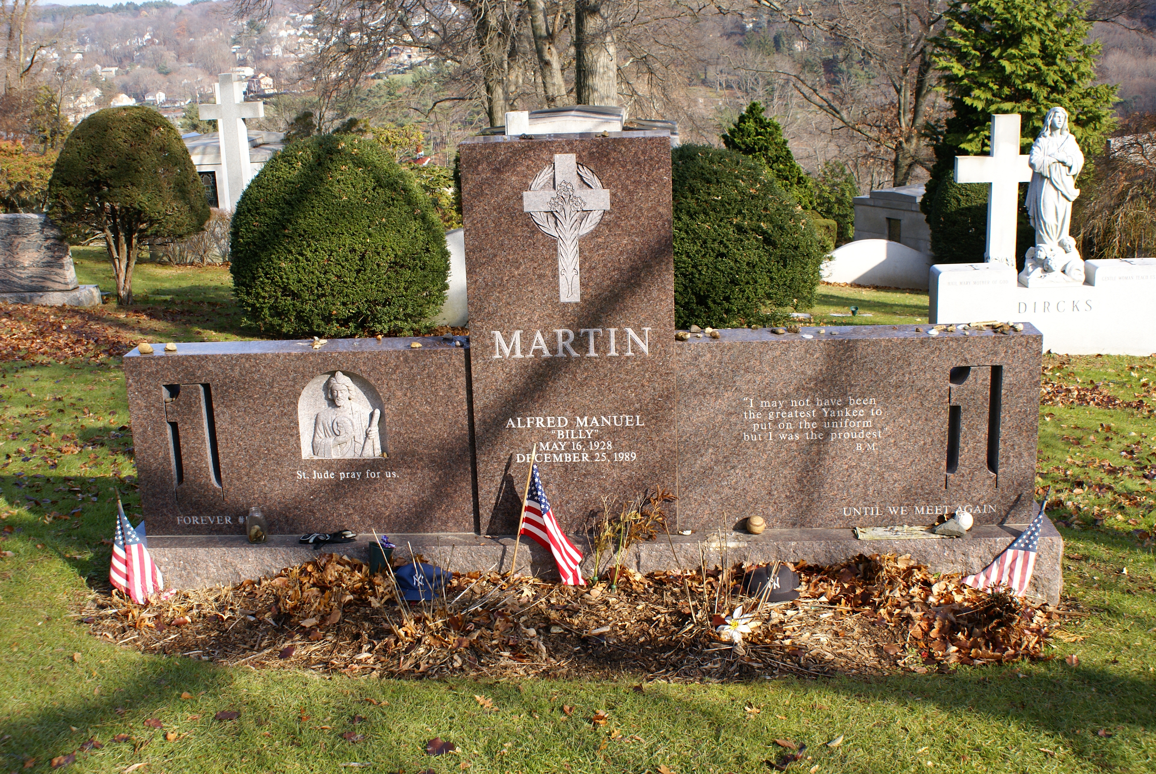 Billy Martin Grave by Baseball Almanac