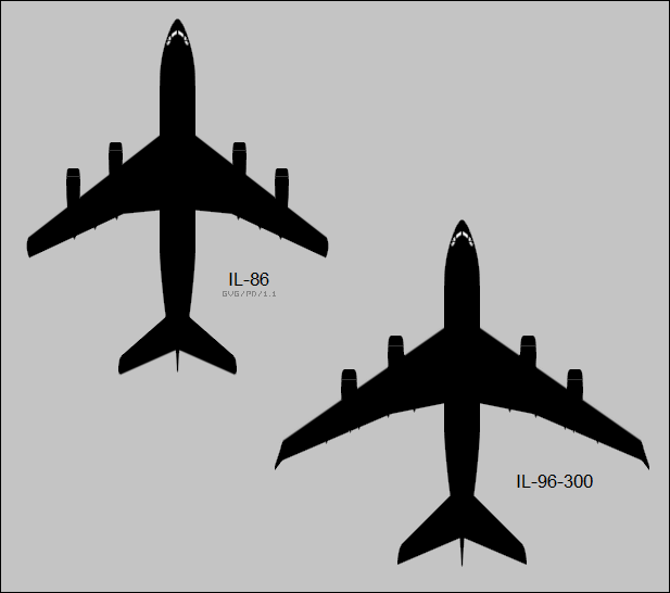 File:Ilyushin Il-86 Camber and Il-96-300 top-view silhouettes.png - Wikimedia  Commons