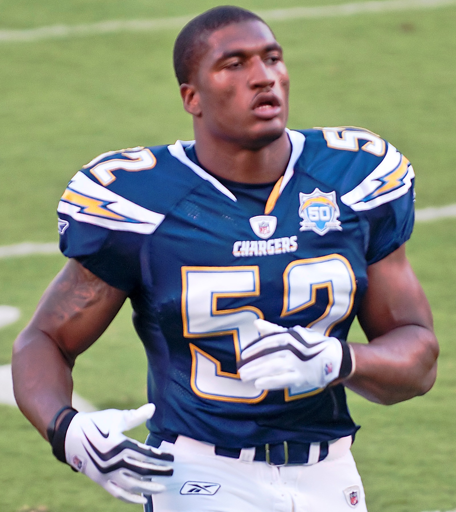 Larry English Chargers vs 49ers Sept 4 2009