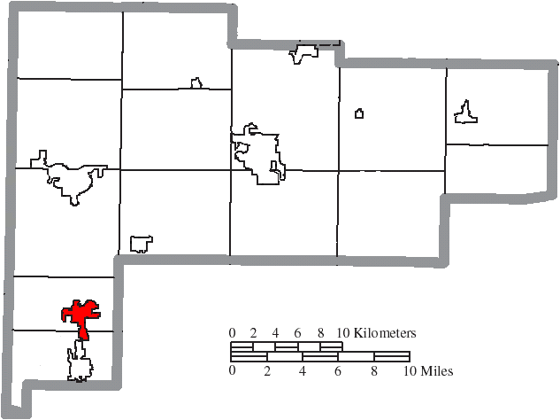File:Map of Auglaize County Ohio Highlighting New Bremen Village.png
