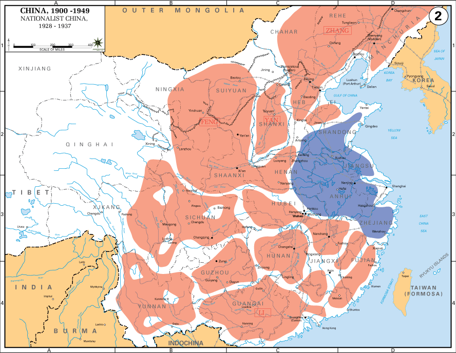 Карта китая 1900 года