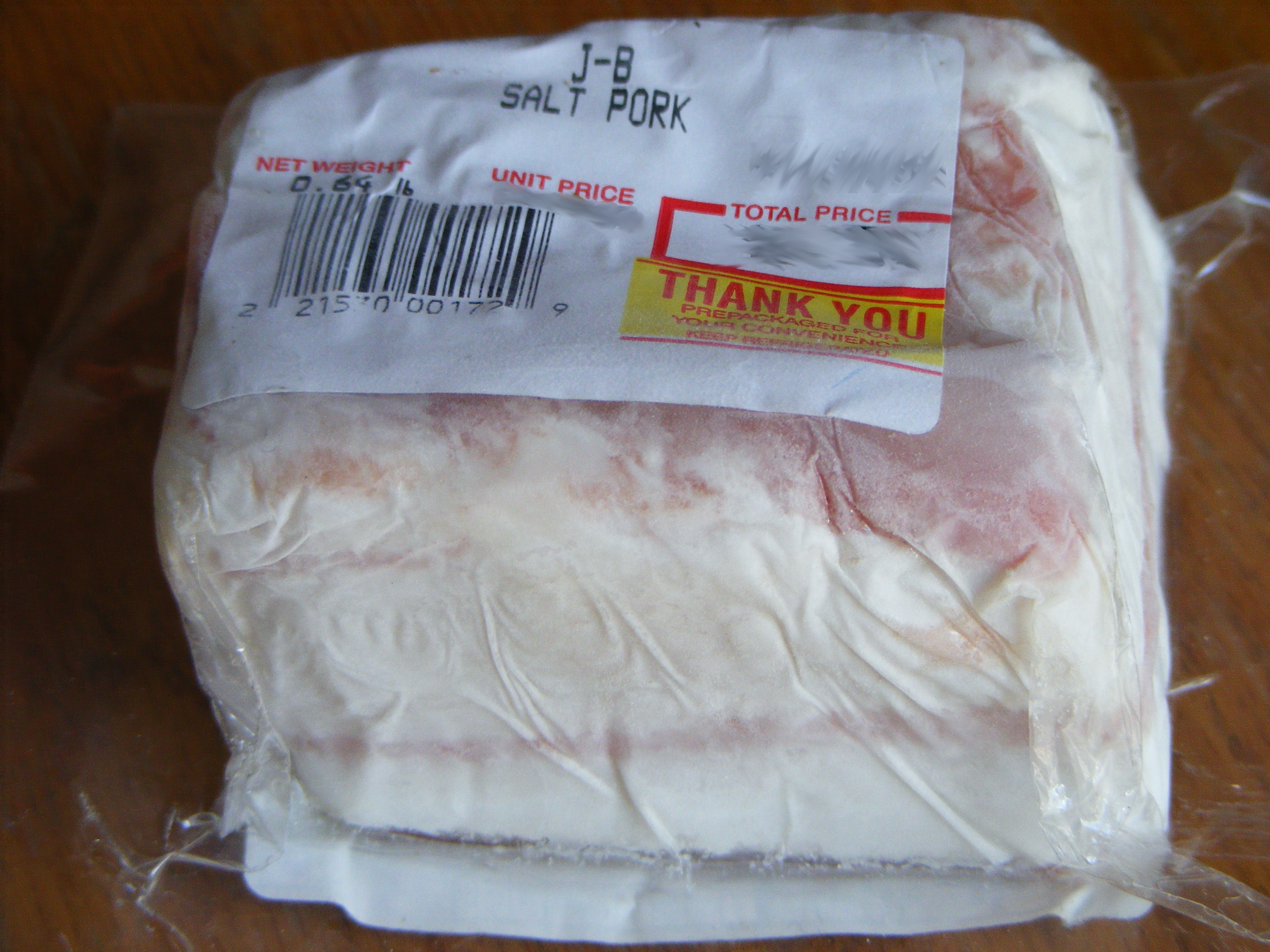 Salt Pork at Whole Foods Market