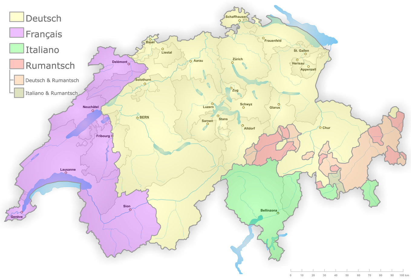 Idiomas hablados en suiza