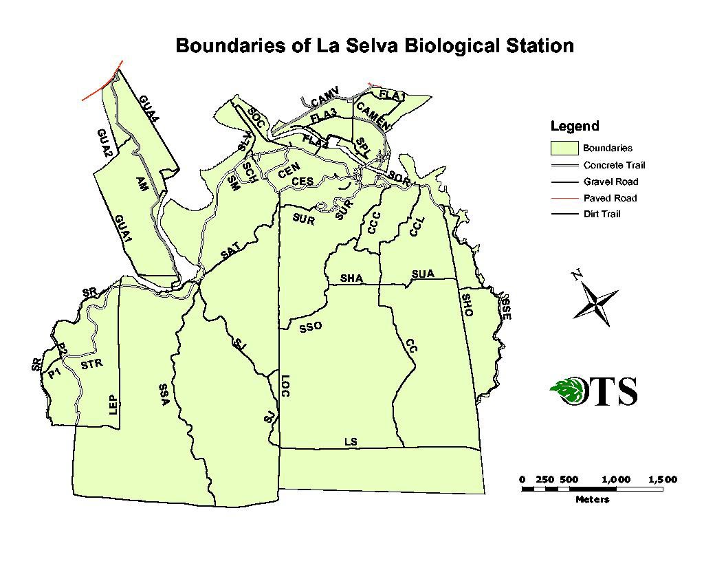 la selva costa rica map File Boundaries Of La Selva Biological Station Costa Rica Jpg la selva costa rica map