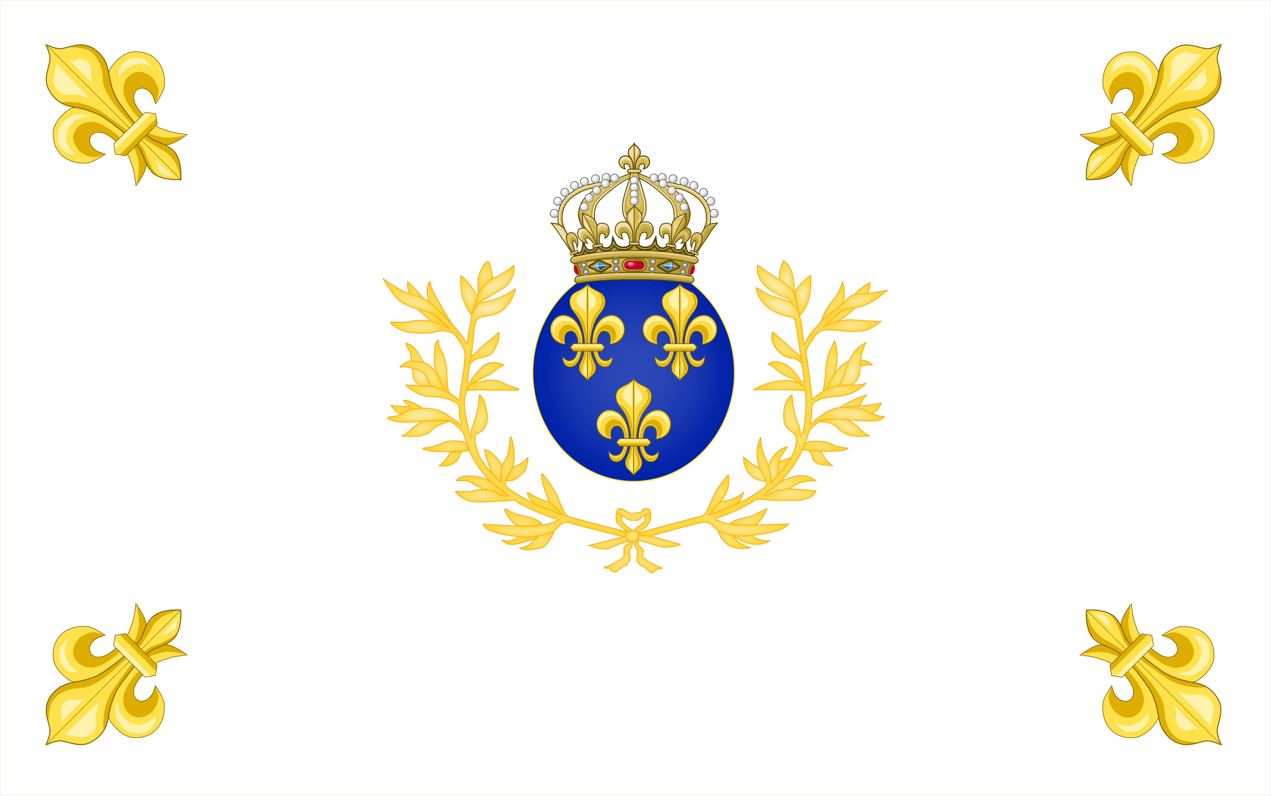 File:Drapeau blanc du Royaume de France 1814-1830 (variante2).png -  Wikimedia Commons