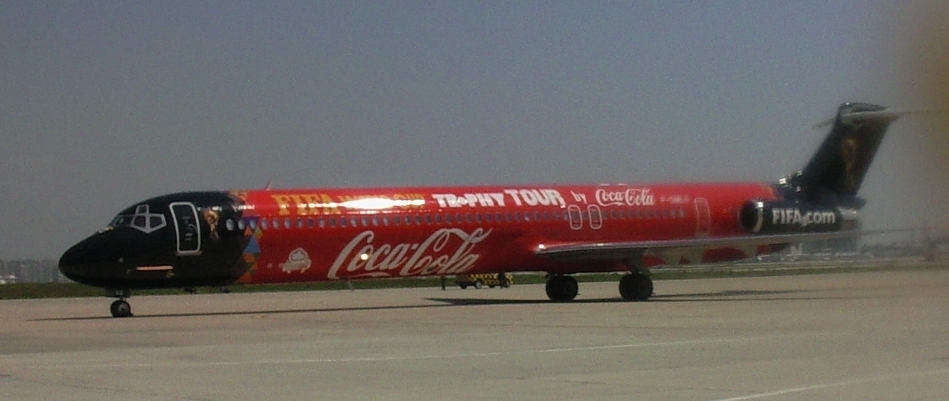 Fifa world cup trophy tour plane in istanbul ataturk airport.jpg