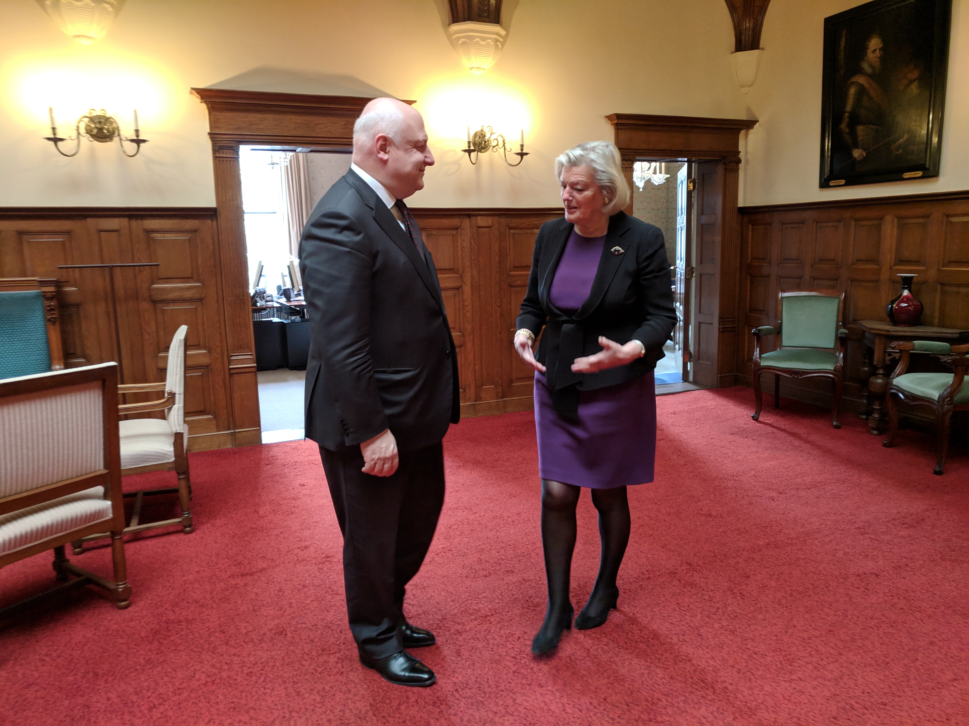 File George Tsereteli With Ankie Broekers Knol President Of The Senate The Hague 27 March 2019 46756245894 Jpg Wikimedia Commons