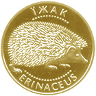 Igelkott på ett ukrainskt mynt