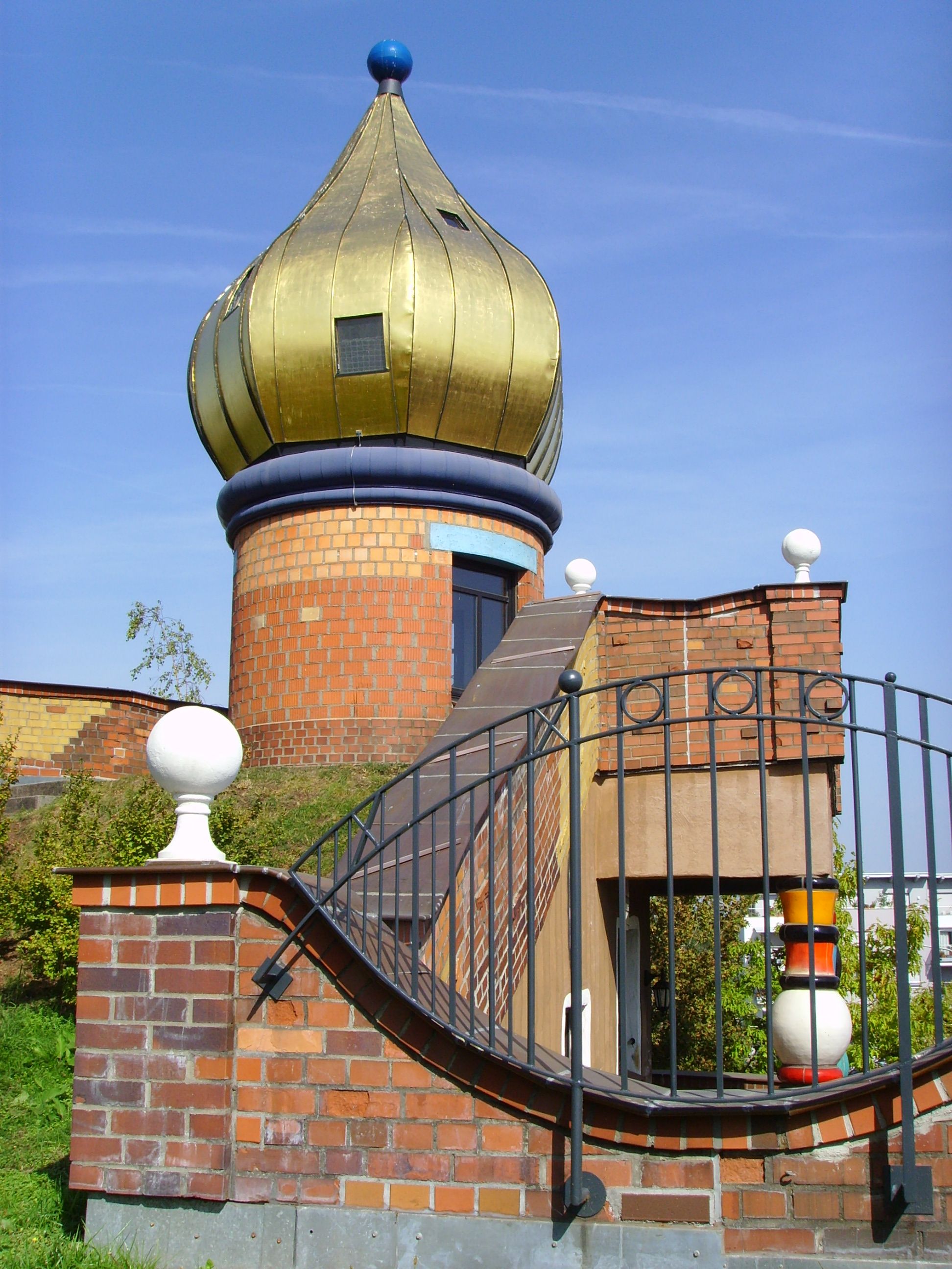 Municipal Kindergarten in Frankfurt am Main-Heddernheim, projected by Friedensreich Hundertwasserroo...