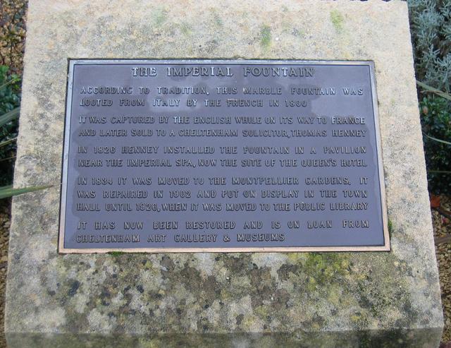 File:Plaque at the Imperial Fountain - geograph.org.uk - 288684.jpg