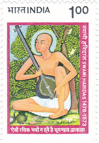 File:Swami Haridas 1985 stamp of India.jpg