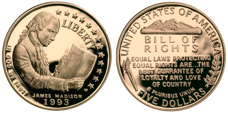 File:1993 Bill of Rights $5 Gold Coin Obverse and Reverse.jpg