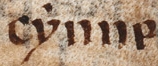 A mention of "cynne" (kinsmen) in the Beowulf Beowulf - cynne.jpg